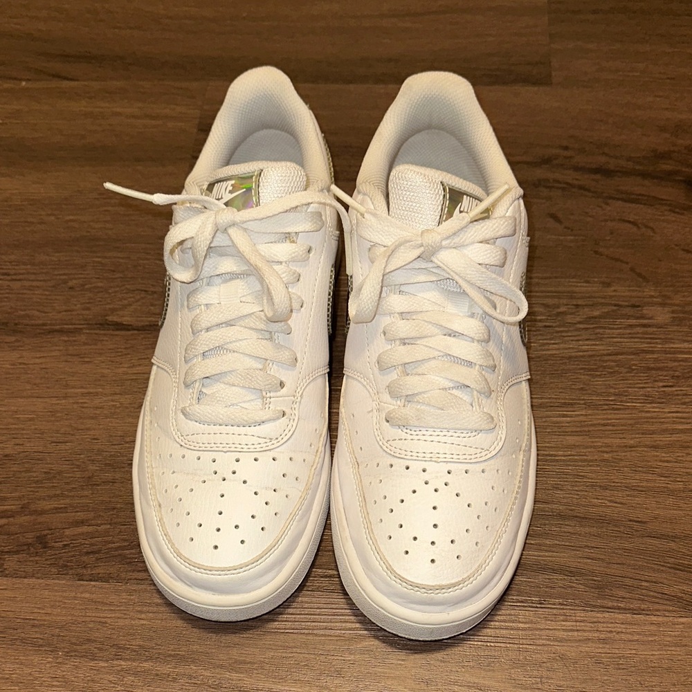 Nike All-White Lace-Up Sneakers